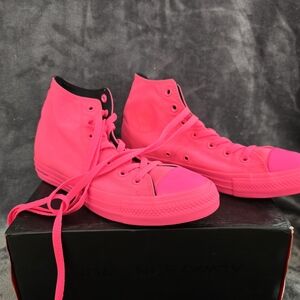 Bold Pink High-Top Sneakers